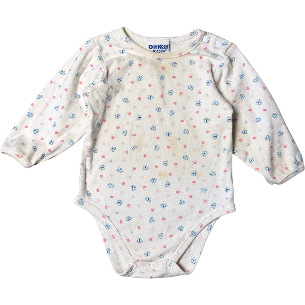 Osh Kosh B’Gosh Vintage Butterfly Heart Floral Onesie